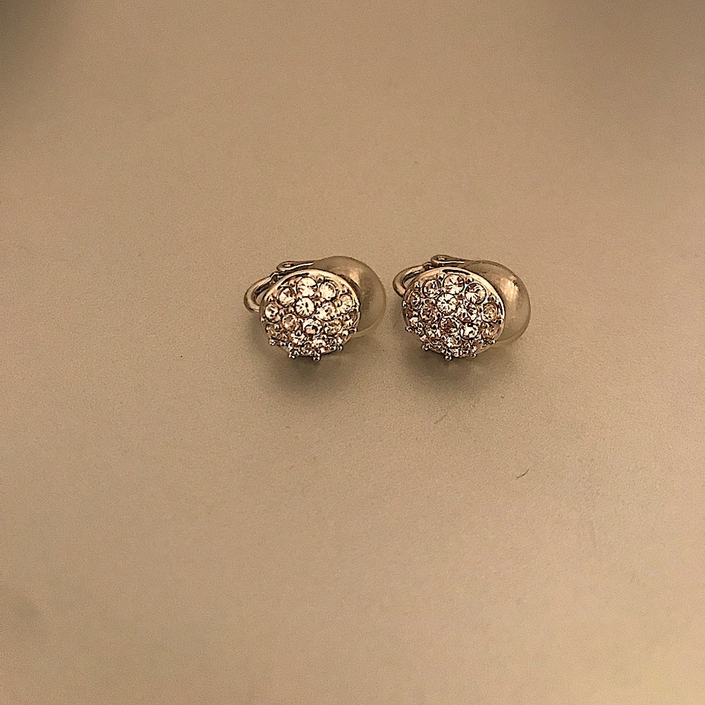 EUC Swarovski crystal clip on earrings
